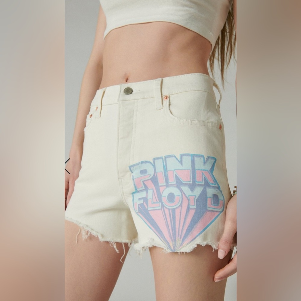 Lucky brand Pink Floyd High Rise Mom Short size 28 retail $79.50 new sample